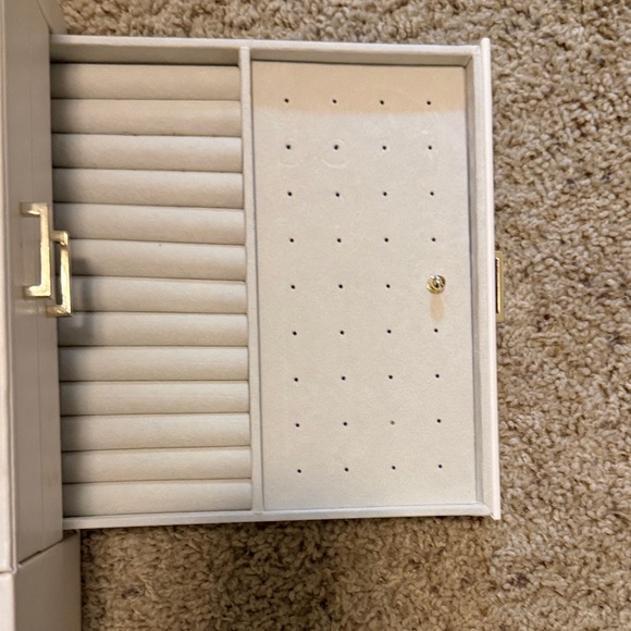 White Jewelry Organizer with Drawer - Picture 4 of 14